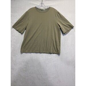 Uniqlo Women's AIRism Relaxed Crew Neck Short Sleeve T-Shirt Green Size Large
